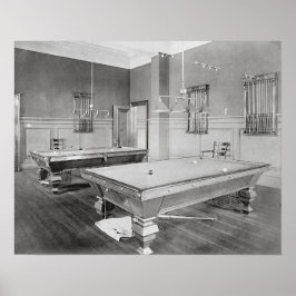 Póster Sala de billar, 1901. Foto antigua