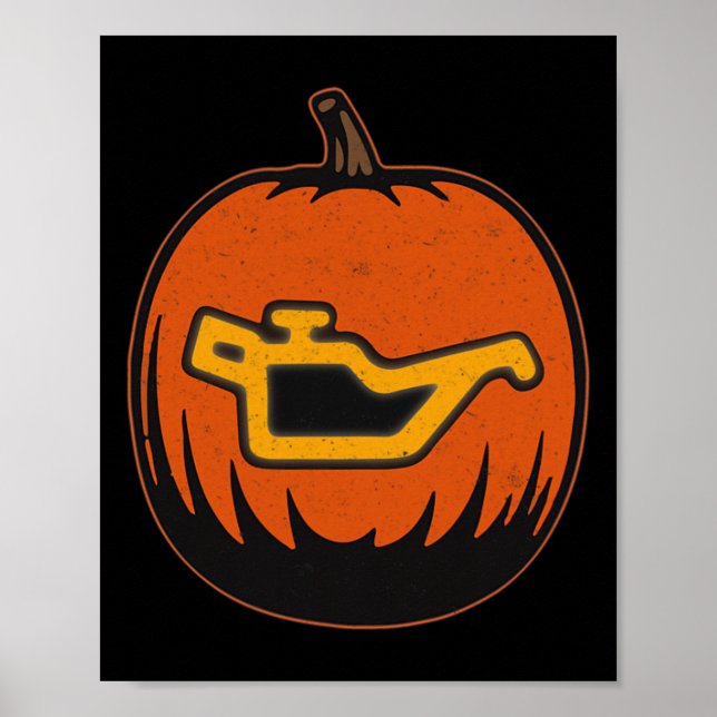 Póster Sala de calabaza divertida con luz de problema de  (Frente)