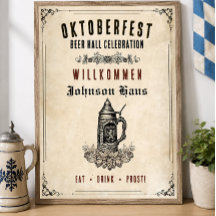 Sala de Cerveza Vintage Willkommen