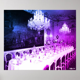 Póster Sala de comedor del palacio Hofburg de Viena, Aust