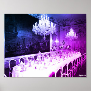 Póster Sala de comedor del palacio Hofburg de Viena, Aust