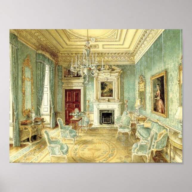 Póster Sala de dibujo en Ditchley por Alexandre Serebriak (Frente)
