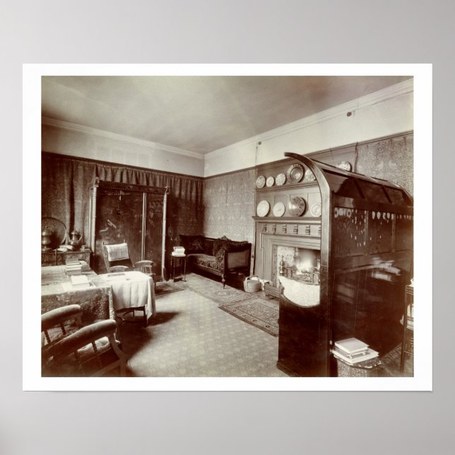 Póster Sala de dibujo, Kelmscott House, Londres, 1896 (fo (Frente)