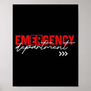 Póster Sala de Emergencias de Mujeres Enfermera Er Rn Esc