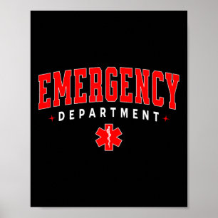 Póster Sala De Emergencias Er Rn Departamento De Enfermer