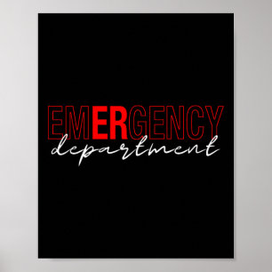 Póster Sala De Emergencias Er Rn Departamento De Enfermer