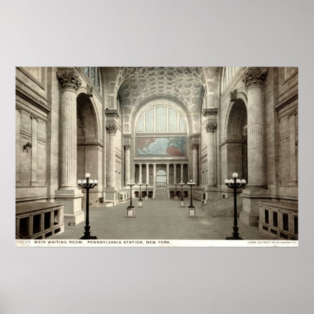Póster Sala de espera, Pennsylvania Station NY 1913 Vinta (Frente)