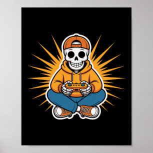 Póster Sala de estilo de videojuegos divertidos para juga