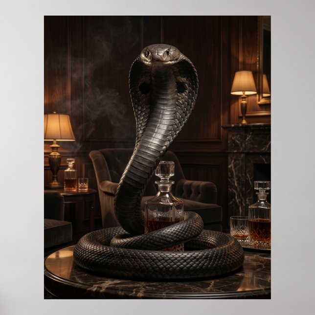 Póster Sala de Fumadores Noir Cobra (Frente)