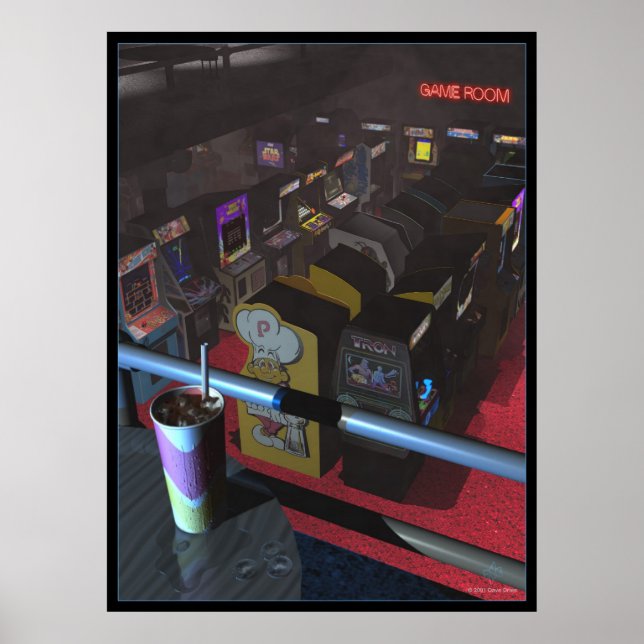 Póster Sala de juegos para fumadores (Frente)