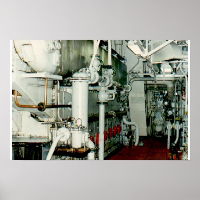 Póster Sala De Motor 1 Tamaño 22 Por 15 (Frente)