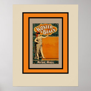 Póster Sala de música de Broadway de época