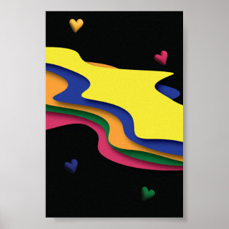 Póster Sala de pintura retro: Diseño original TMD