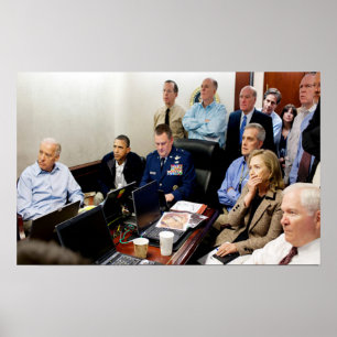 Póster Sala de Situación de Obama Foto de bin Laded Asesi