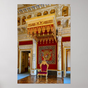 Póster Sala del Trono del Castillo de Schwerin, Alemania