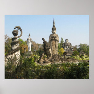 Póster Sala Keo Kou, Nong Khai, Tailandia