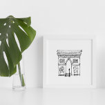 Póster Sala para niños | Arc de Triomphe París<br><div class="desc">Esbozo dibujado a mano para una habitación para niños | Poster de Arc de Triomphe Paris</div>