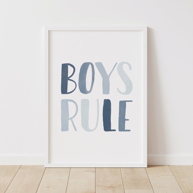 Póster Sala para niños con reglas azules (Subido por el creador)