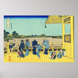 Póster Sala Sazai Templo de los Quinientos Rakan Hokusai 