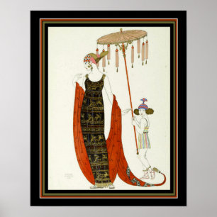 Póster "Salabaccha" 1927 Barbier Art Deco Print 16x20