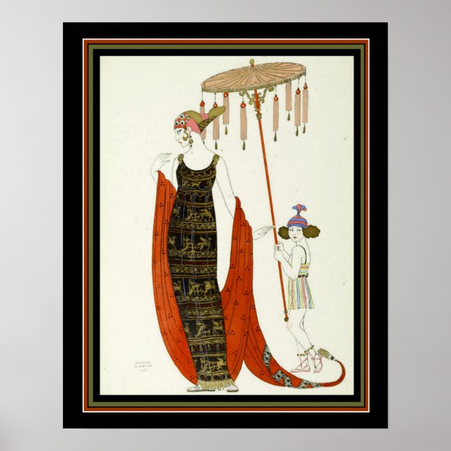 Póster "Salabaccha" 1927 Barbier Art Deco Print 16x20 (Frente)