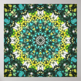 Póster Salad Spinner – Green Yellow Mandala Pattern