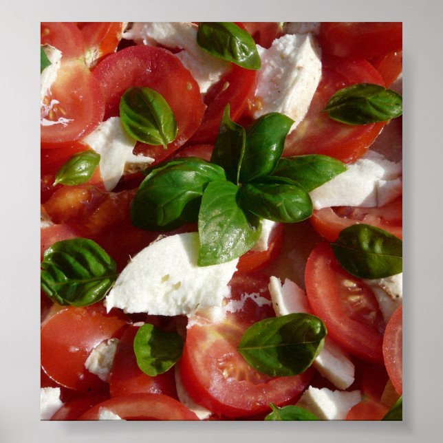 Póster Salada de tomate y mozzarella (Frente)