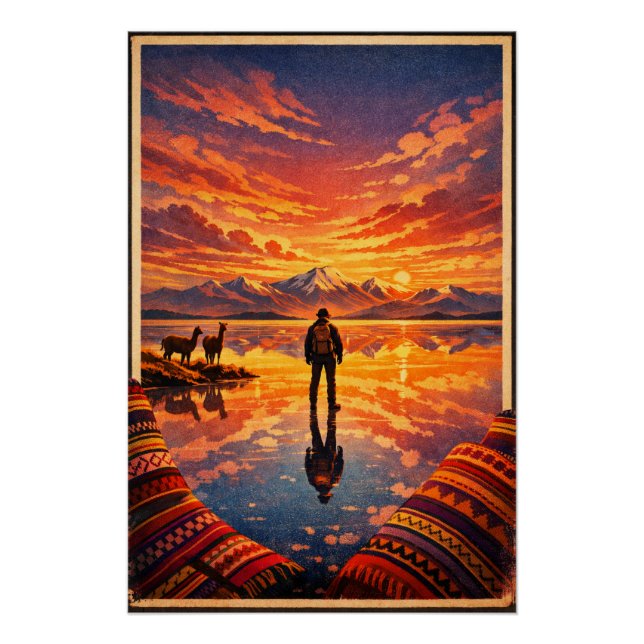 Póster Salar de Uyuni en Bolivia (Anverso)