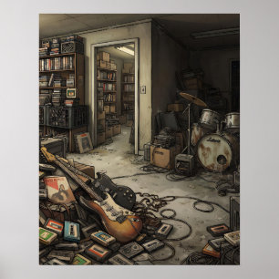 Póster Salas traseras liminales inspiradas en música vint
