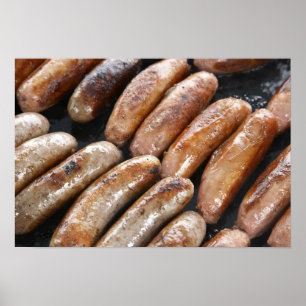 Póster Salchichas a la parrilla