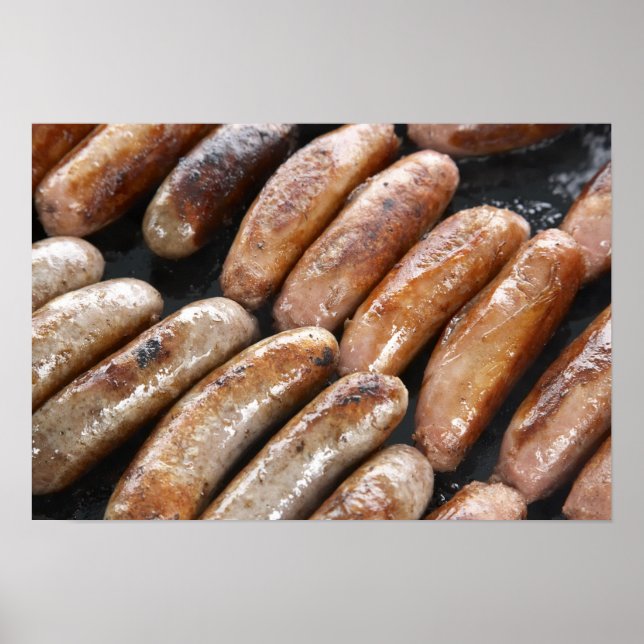 Póster Salchichas a la parrilla (Frente)