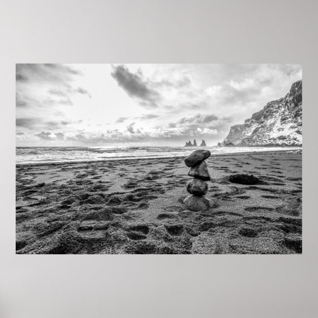 Póster Saldo de Cairn de la playa (Frente)