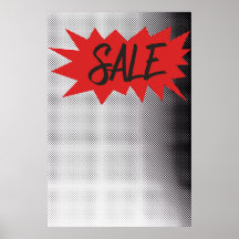 Sale Rótulo Street Art Burst Halftone Zine Style