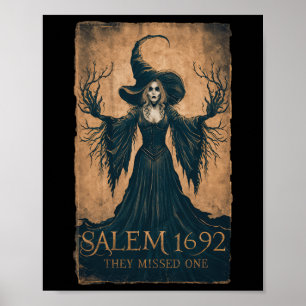 Póster Salem 1692 Perdieron a una testigo feminista de Ha