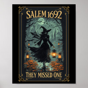 Póster Salem 1692 Perdieron Un Tarot De Brujas De Hallowe