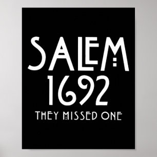 Póster Salem 1692 Se Perdieron Un Gracioso Salem Hallowee