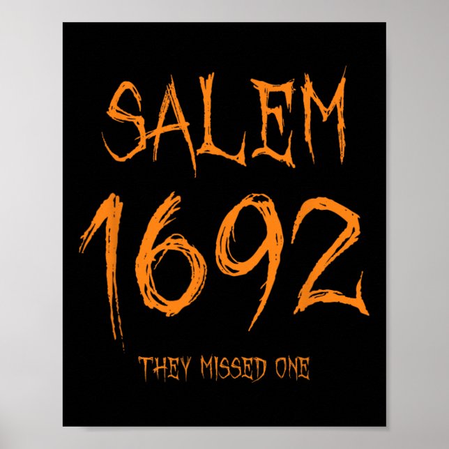 Póster Salem 1692 Se Perdieron Una Bruja Divertida De Hal (Frente)