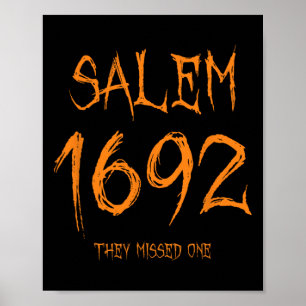 Póster Salem 1692 Se Perdieron Una Bruja Divertida De Hal