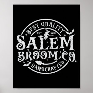 Póster Salem Broom Company Est 1692 Halloween Fun Witch