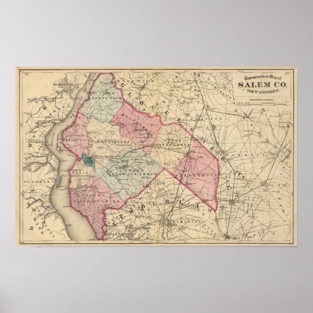 Póster Salem County, NJ (Frente)