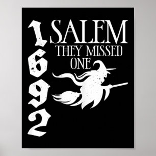 Póster Salem De Brujas Retro 1692 Se Perdieron Un Salón D