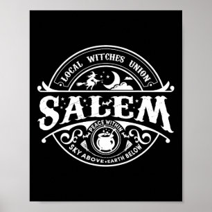 Póster Salem Local Witches Union Sky Over Earth Est 1692
