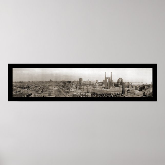 Póster Salem MAMÁES luego del incendio Foto de 1914 (Frente)