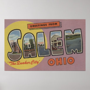 Póster Salem, Ohio (La Ciudad Cuáquera)