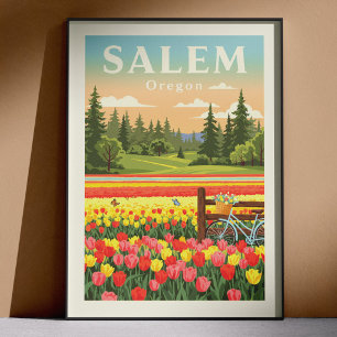 Póster Salem Oregon Vintage