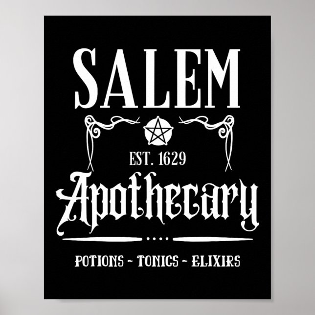 Póster Salem Witch Machusetts Apthecary Hall (Frente)