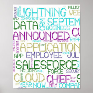 Póster Salesforce Word Cloud Poster