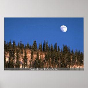 Póster Salida de la luna, ciudad de Dawson, territorio