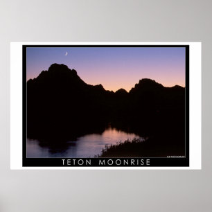 Póster Salida de la luna de Teton