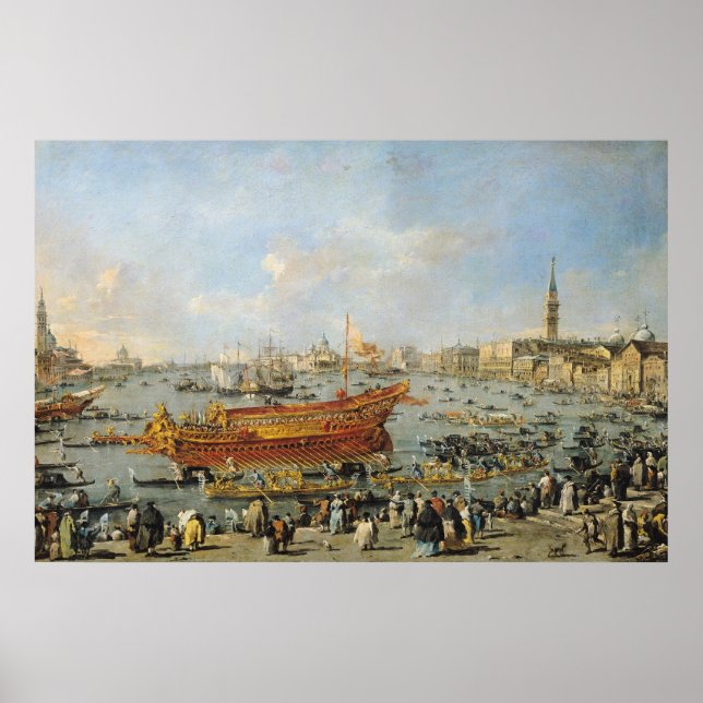 Póster Salida del "Bucentaur" del Lido (Frente)